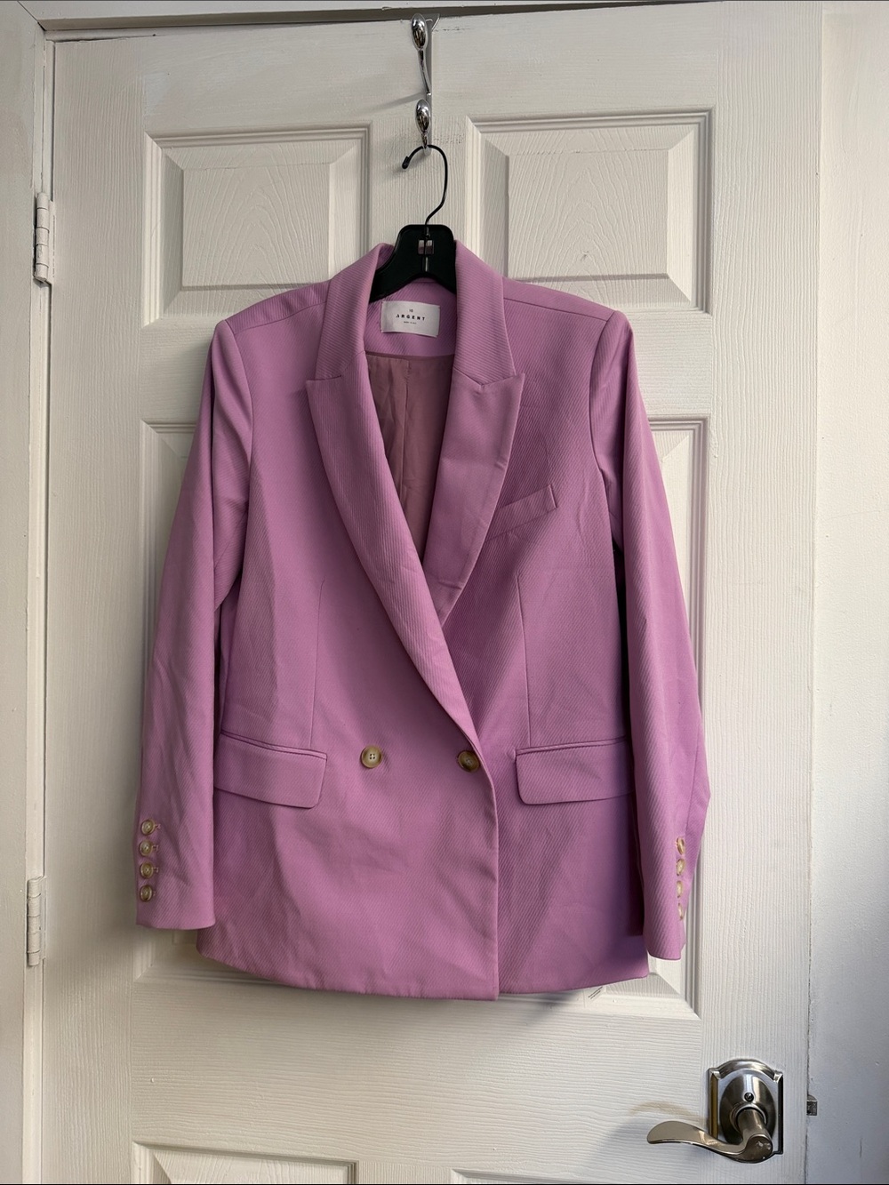 Pink Lavender Double-Breasted Blazer